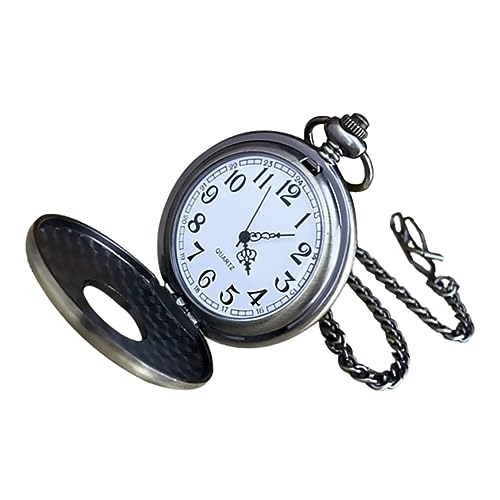COLLBATH Bronzefarbene Vintage Taschenuhr Mit Quarzwerk Hängeuhr Kompakt Und Schön Für Herren von COLLBATH