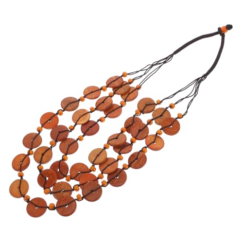 COLLBATH Mehrlagige Halskette Für Damen Mit Holzperlen Und Kokosnussschalen Handgefertigt Im Boho-stil Statement-schmuck Für Strand-outfits Einstellbare von COLLBATH