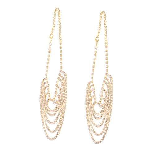 COLLBATH Mehrlagige Metall-fußkettchen mit Strasssteinen und Quasten für Damen Modische Glänzende Fußkette für Sandalen Strandtage und Sommerliche Outfits von COLLBATH