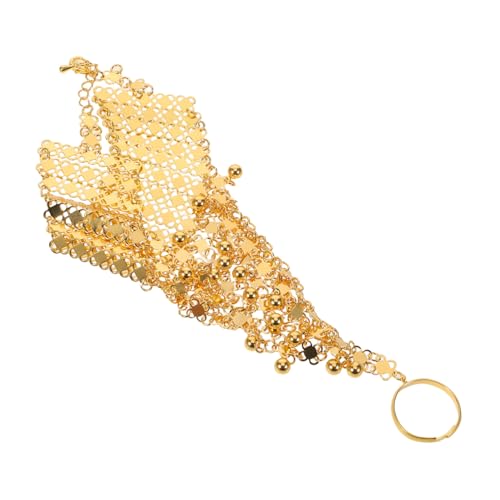 COLLBATH Mehrlagige Verstellbare Metall-handkette mit Ring Vintage Ethno-stil Glänzende Legierung Finger Schmuck Damen Armband für Tanz Festivals Tägliches Tragen Retro-mode von COLLBATH