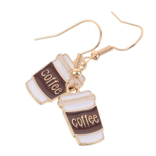 COLLBATH Metalldangle Ohrringe Kaffeetassen Anhänger Leichtes Design Komfortabel Für Alltag und Party Geschenkidee für Frauen von COLLBATH