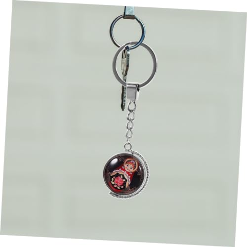 COLLBATH Metalldrehender Schlüsselanhänger mit Doppelseitigem Kristallanhänger Dekorativer Anhänger für Schlüssel Tasche und DIY Bastelprojekte Russischer Stil von COLLBATH