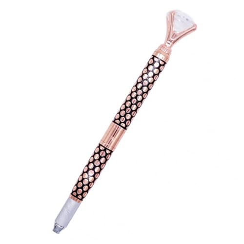 COLLBATH Microblading Stift Augenbrauenstift Dualkopf Permanent Make up Pen Rosegold Langlebig Präzise für Damen Leichte Handhabung Portable Stick von COLLBATH