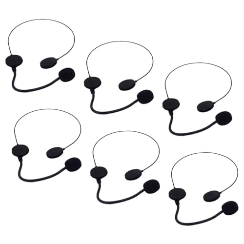 COLLBATH Mikrofon-requisiten Spielzeug-mikrofon Headset Attrappe Karneval Cosplay-mikrofon Kostüm-requisit Schwarz Halloween Bühnen-requisit von COLLBATH