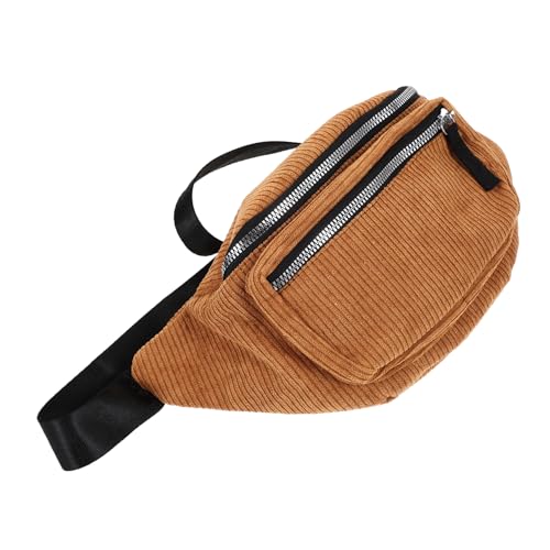 COLLBATH Cord Damen Bauchtasche Braun Outdoor Hüfttasche Mit Viel Stauraum Brusttasche Für Reisen Radfahren Und Einkaufen Leicht Und Praktisch von COLLBATH