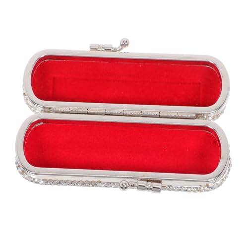 COLLBATH Mini Lippenstift Aufbewahrungsbox mit Funkelnden Strasssteinen Kompakter Tragbarer Lippenstift Organizer für Handtasche Reise und Täglichen Gebrauch Stilvolles Make-up Etui von COLLBATH