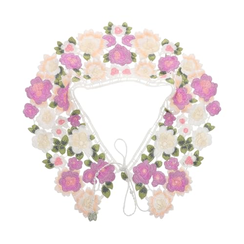 COLLBATH Damen Bunte Pullover Kragen Abnehmbar Fake-kragen Mit Stickerei Kleidungsdeko-accessoire Polyester von COLLBATH