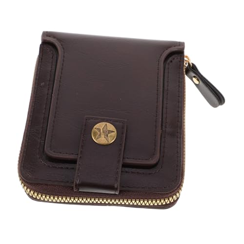 COLLBATH Retro-Stil Herren-geldbörse Mit Reißverschluss Kompakte Multifunktionale Geldbörse Kartenetui Für Herren Platzsparendes Design Für Täglichen Gebrauch von COLLBATH