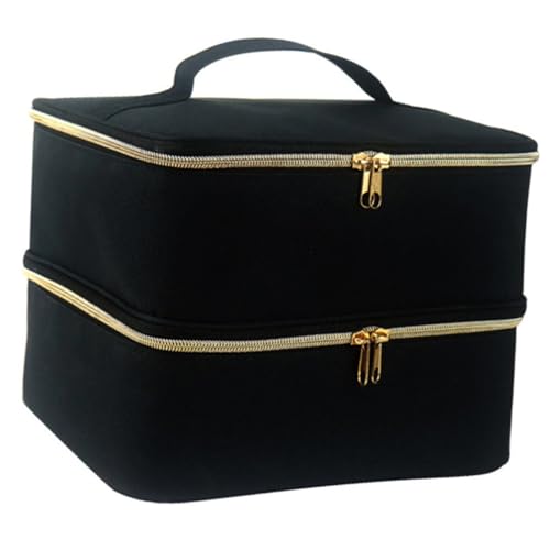 COLLBATH Multifunktionale Kosmetik Organizer Aufbewahrungsbox mit Reißverschluss Tragbar Widerstandsfähig für Make Up Reiseaccessoires und Persönliche Pflege Elegant und Langlebig Schwarz von COLLBATH