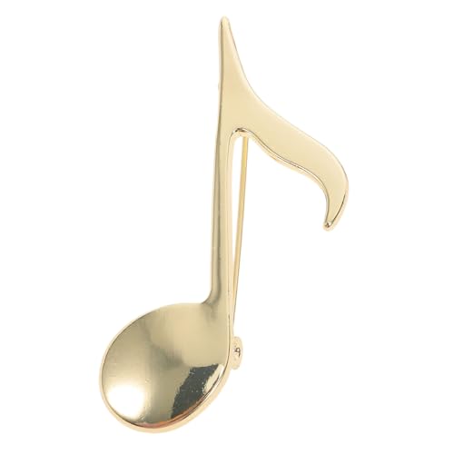 COLLBATH Musiknotenbrosche Musiksymbol-Schmuck Musik Reversnadel Mode Brosche Musiknoten-Abzeichen Musiknotiz Schmuck Musiksymbolstift Rucksack-Stifte Jackenbrosche Zinklegierung Golden von COLLBATH