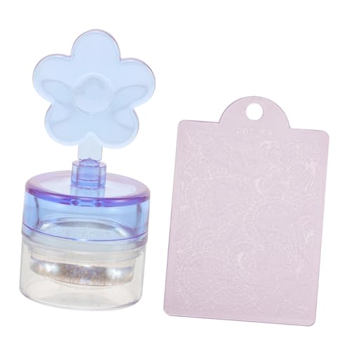 COLLBATH Nail Art Stamper Silikon mit Blumenmotiv Transparentes Stempelkissen Vielseitig für Nageldesign Leicht und Tragbar für Salon und Zuhause Wiederverwendbar und Einfach Anzuwenden von COLLBATH