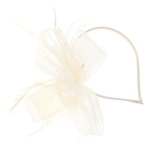 COLLBATH Netz-feder-stirnband Für Damen Teeparty-braut-stirnband Mit Netzdesign Fascinator-kopfschmuck Langlebiges Material von COLLBATH