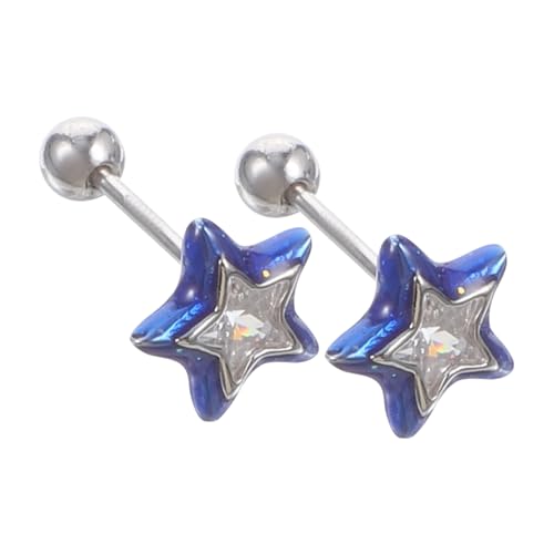 COLLBATH Ohrstecker Damen Sterling Silber mit Blauer Zirkonia Stern Design Versilbert Ohrringe für Party Hochzeit Alltag Eleganter Schmuck für Frauen COLLBATH Ohrstecker Damen Sterling Silber mit Blauer Zirkonia Stern Design Versilbert Ohrringe für Party Hochzeit Alltag Eleganter Schmuck für Frauen von COLLBATH