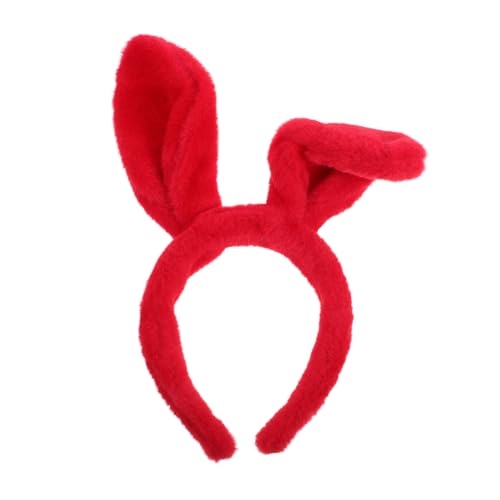 COLLBATH Osterhasenohren Kopfband Rote Plüsch Hasenohren Für Ostern Partys Und Cosplay Flauschiges Und Bequemes Accessoire Für Junge Mädchen Und Erwachsene von COLLBATH