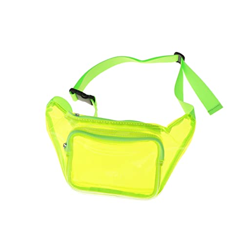 COLLBATH Bauchtasche Grün Für Damen Hüfttasche Transparent Umhängetasche Leicht Und Praktisch Elastischer Verstellbarer Gürtel Für Handy Und Schlüssel Zum Einkaufen Und Reisen von COLLBATH