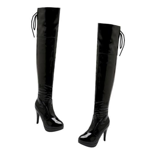 COLLBATH Overknee High Heeled Boots Damen Stiefel mit Seitenreißverschluss Modisch Leicht Elegant für Herbst und Winter Stilvolle Damen Langschaftstiefel von COLLBATH