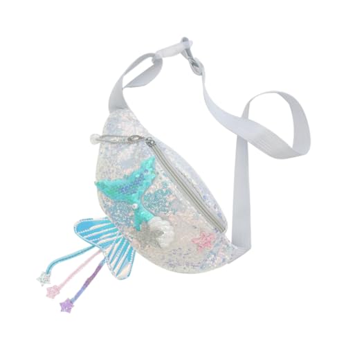 COLLBATH Brusttasche Für Mädchen Pailletten-Junge Mädchen-Bauchtasche Meerjungfrau-Cartoon-Brusttasche Junge -gürteltasche Mit Glitzer Reise-hüfttasche Für Kleinkinder Schicke Umhäng von COLLBATH