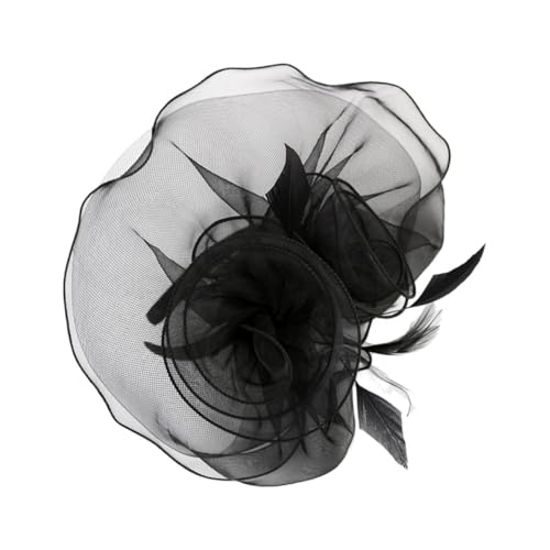 COLLBATH Party Kopfbedeckung Organza Haar Clip Haarschmuck Für Partys Hochzeiten Und Feiern Nettes Federkleid Für Damen von COLLBATH