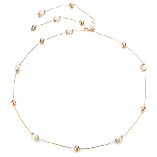 COLLBATH Perlen-hüftkette Metall-hüftkette Für Kleid Perlenkettengürtel Mit Verstellbarer von COLLBATH