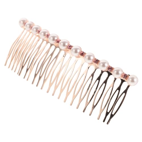 COLLBATH Perlen-haarkamm Mit Strasssteinen Seitenkamm Aus Legierung Brautschmuck Für Hochsteckfrisuren Französischer Kamm Zum Entwirren Metall-haarkamm Für von COLLBATH