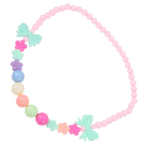 COLLBATH Perlenketten für Mädchen Kinder Halskette Blumenmädchen Schmuck Halsketten Halsband Perlenkette für Kinder Krawatte Korn Zubehör Violett von COLLBATH