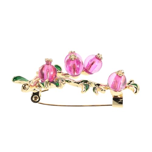 COLLBATH Persimmon Brosche für Frauen Herbstmode Anstecknadel Zinklegierung Kreative Schmuck Modisches Kleidungszubehör für Damen Reversnadel für Jeden Anlass von COLLBATH