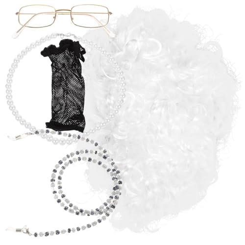 COLLBATH Cosplay Set Mit Perücke Kette Und Brille Für Kostümpartys Mottopartys Und Halloween Für Damen Und Männer von COLLBATH