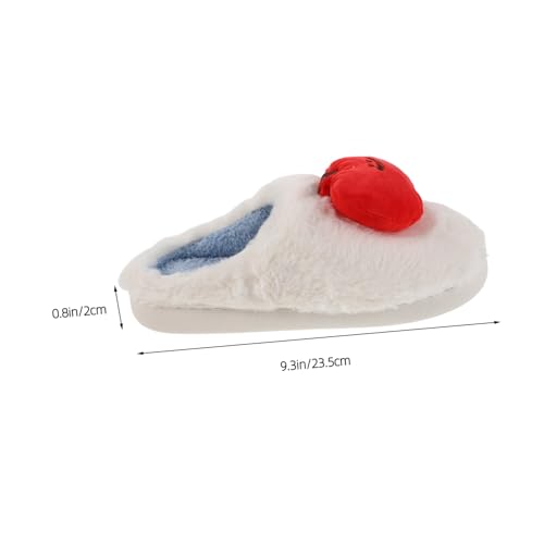 COLLBATH Plüsch Apfel Hausschuhe Winter Cartoon Flauschige Kuschelige Wärme Slipper für Mädchen Weiche Obst Formen Kuschelige Baumwoll Hausschuhe von COLLBATH