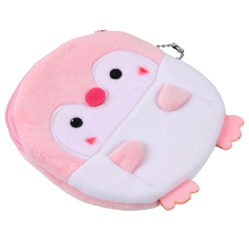 COLLBATH Plüsch Pinguin Geldbörse Für Kinder Und Erwachsene Süßes Münztäschchen Aus Pp Baumwolle Tragbare Wechselgeldbörse Mit Ausreichend Stauraum Für Münzen Und Kleine von COLLBATH