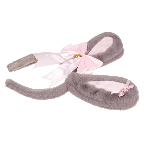 COLLBATH Plüsch Hasenohren Haarreif mit Süßer Schleife Weicher Haarreifen Damen für Frühlingsfest Vielseitiges Accessoire für Frauen und Mädchen Bequemes Haarband für Kostüm und Alltag von COLLBATH