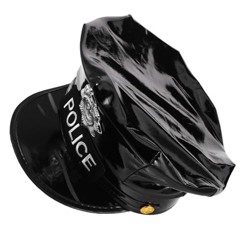 COLLBATH Polizeihut Für Erwachsene Achteckform Hut Cop-cosplay-zubehör Party-kostüme Halloween-requisiten von COLLBATH