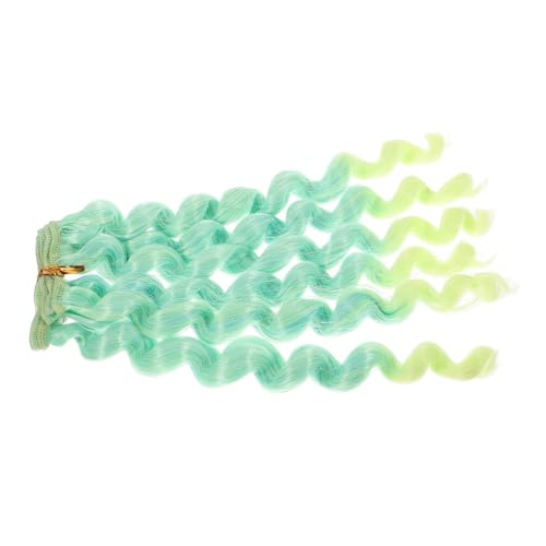 COLLBATH Realistische Lockige Puppenperücke Hitzebeständige Synthetische Haare Stilvolle Farbverlauf optik Geeignet für Kleine Puppen Einfach Selbst mit Lockenstab oder Föhn Modellierbar von COLLBATH