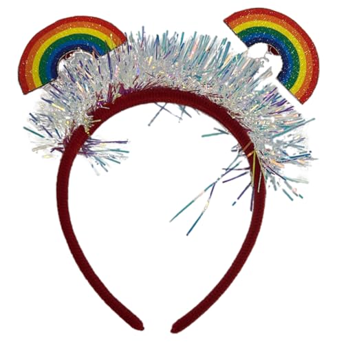 COLLBATH Regenbogen Stirnband Haar Hoop Damen Herren Pride Monat Accessoire Kopfbedeckung Plüsch Kunststoff Verstellbar Junge Mädchen Erwachsene Parade Party COLLBATH Regenbogen Stirnband Haar Hoop Damen Herren Pride Monat Accessoire Kopfbedeckung Plüsch Kunststoff Verstellbar Junge Mädchen Erwachsene Parade Party von COLLBATH