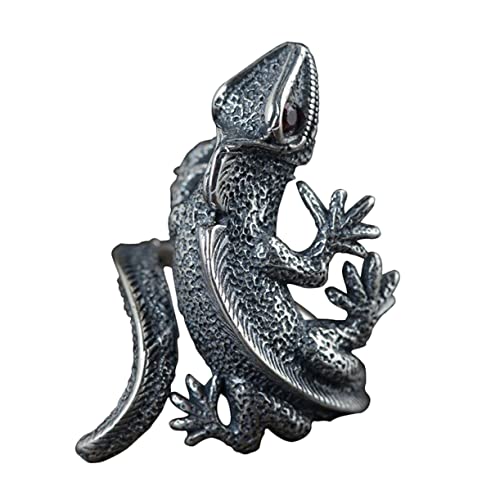 COLLBATH Retro Eidechsenring mit Langem Einzigartiger Wickelring für Damen Herren Cooles Kostümzubehör für Halloween Partys Handwerkskunst Vielseitig von COLLBATH