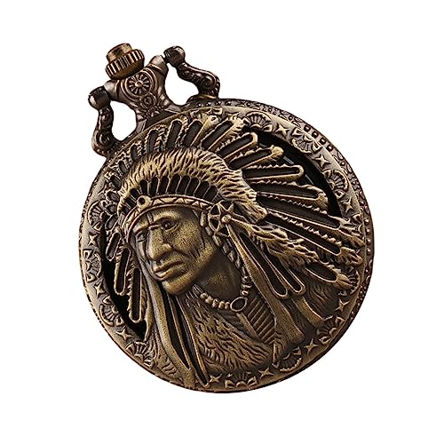 COLLBATH Retro Taschenuhr mit Quarzwerk Vintage Design Kette Kleidung Accessoire für Herren Damen für Besondere Anlässe Sammlerstück von COLLBATH