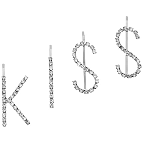 COLLBATH Rhinestone Buchstaben Haarspangen für Damen und Mädchen Glitzernde Haarschmuck Clips aus Langlebiger Legierung Haaraccessoires für Alltag Geschenkidee zu Weihnachten und von COLLBATH