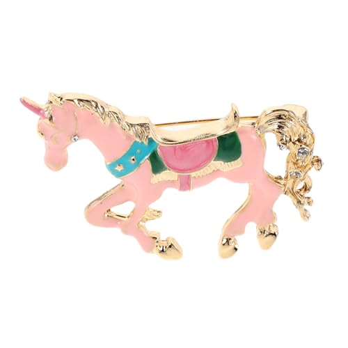 COLLBATH Rhinestone Horse Lapel Pin mit Emaille-finish Chinesisches Tierkreiszeichen Eleganter Pferde-broschen-anstecker für Jacke Schal Rucksack und Festliche Kleidung Hochwertiger Schmuck von COLLBATH