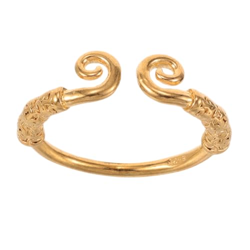 COLLBATH Ring Zimt Verstellbarer Offener Ring Statement-ring Passender Paarring Dicker Goldring Exquisiter Fingerring Passende Paarringe Handgefertigter Ring Vergoldetes Kupfer Yellow von COLLBATH