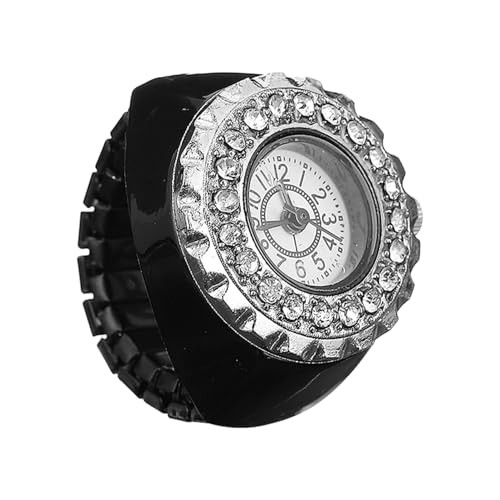 COLLBATH Ringuhr Für Damen Schmuck-ringuhr Mit Glitzer-Optik Dekorative Fingeruhr Als Ornament Elektronische Mit Präziser Zeitanzeige Handgefertigte Damen-ringuhr von COLLBATH