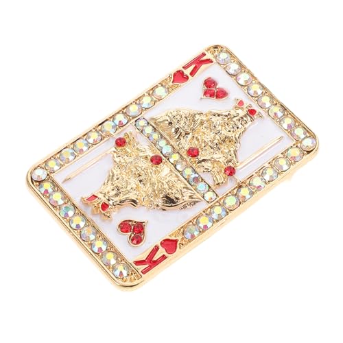 COLLBATH Pokerform Broschennadel Unregelmäßige Kragenbrosche Für Damen Und Herren Jacken-reversnadel Aus Legierung Mit Strasssteinen Modisches Ansteckaccessoire Für Partys Und Alltag von COLLBATH