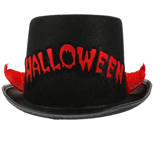 COLLBATH Ochsenhornhut Halloween Cosplay Dekorativer Hut Jazzhut Faltbar Platzsparend Tragbar Festival-Accessoire von COLLBATH