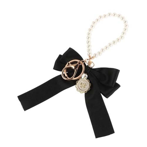 COLLBATH Schleifen-schlüsselanhänger Perlen-handtaschenanhänger Charm Für Frauen Autoschlüssel-Dekoration Schleifenband-anhänger Kreativer Schlüsselanhänger von COLLBATH