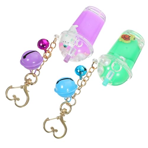 COLLBATH Schlüsselanhänger in Teetassenform Acrylflasche Glocke Schlüsselanhänger Taschenanhänger Für Modische Dekoration Und Den Täglichen Gebrauch 2 Stück von COLLBATH