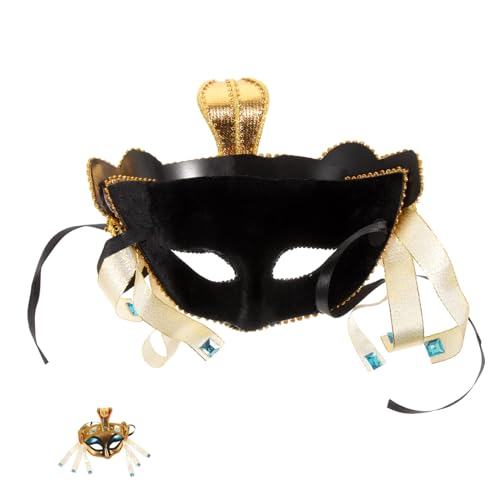 COLLBATH Ägyptische Masken Für Halloween-partys Cosplay-requisiten Halbe Gesichtsmaske Party-maske Karnevalsmaske von COLLBATH