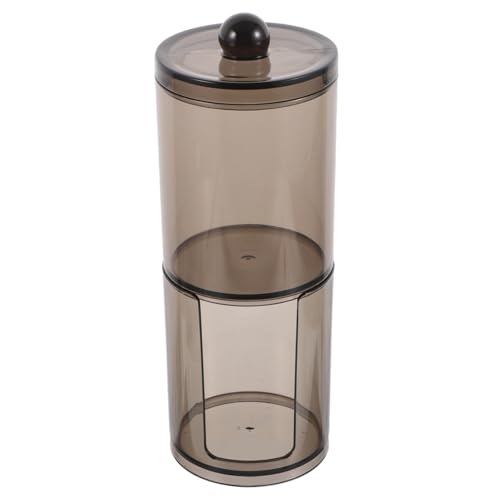 COLLBATH Schwarzer Wattestäbchenspender und Wattepads Aufbewahrungsbox aus Robustem Kunststoff Transparenter Badezimmer Organizer Kompakt und Praktisch für Pflege und Make up von COLLBATH