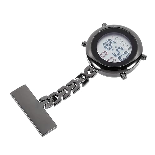 COLLBATH Schwesterntisch Watches uhrenwender Uhr Watch pflegeuhr Arztuhr Anzeige Krankenschwestern schauen Sich den Clip an Legierungsuhren Frauen Uhren Gehäusematerial: Legierung Black von COLLBATH