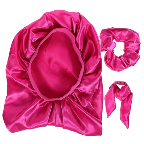 COLLBATH Seiden Schlafmütze Für Frauen Satin Haarwickel Zarte Schlafhaube Komfortable Stirnband Praktische Schlafkappe Für Zuhause Und Sport von COLLBATH
