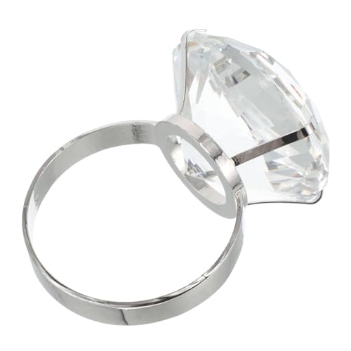COLLBATH Simulierter Großer Diamantring Transparent Hochzeit Verlobung Deko Requisit Langlebig Robust für Engagement Party Dekoration von COLLBATH