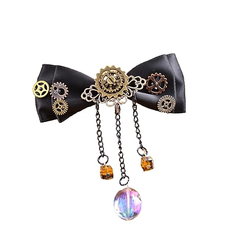 COLLBATH Steampunk Bowknot Haarspange aus Stoff mit Design Duckbill Clip für Damen Modisches Haarschmuck Accessoire Bequem und Sicher für Party Festival und Alltag Geeignet von COLLBATH