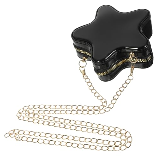 COLLBATH Kleine Damenhandtasche Sternmotiv Umhängetasche Schultertasche Mit Kettenriemen Für Verschiedene Anlässe von COLLBATH